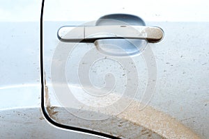 Silver Car Door Handle