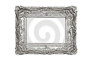 Silver carved picture frame