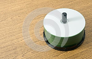 Silver CD or DVD in Storage Box