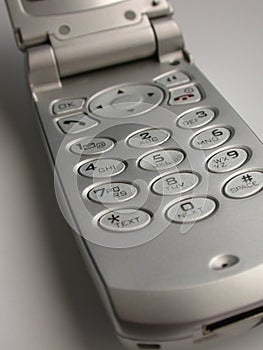 Silver Cellular Flip Phone