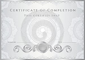 Silver Certificate / Diploma background (template)