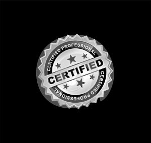 Silver Certified Sticker or Emblem