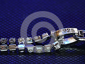 Silver chain for costume jewelry as a background image with copy space photographed