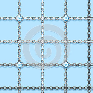 Silver chain seamless pattern