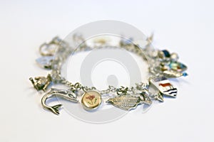 Silver charm bracelet