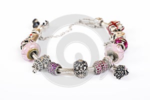 Silver charm bracelet