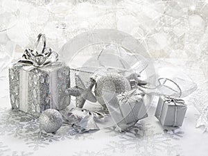 Silver christmas background