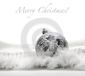 Silver christmas ball