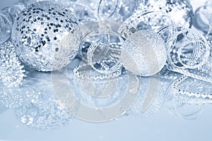 Silver Christmas decorations