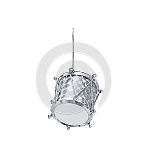 Silver Christmas hanging drum