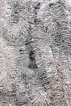 Silver Christmas lametta