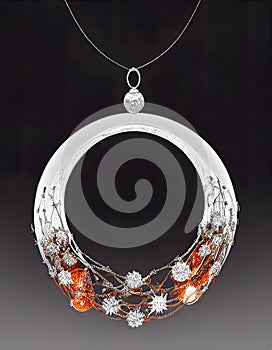 Silver Christmas necklace