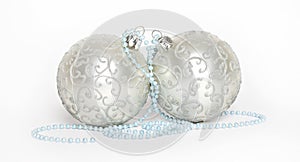 Silver christmas ornaments