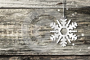 Silver christmas snowflake