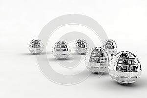 Silver chrome balls