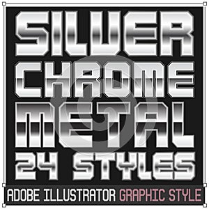 Silver and Chrome Metal Graphic Styles