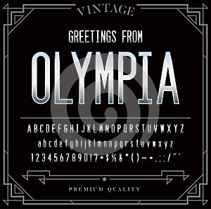 Silver or Chrome Metallic Font Set. Letters, Numbers and Special