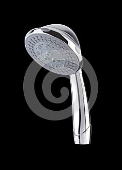 Silver chrome shower head