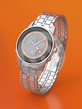 Silver chronograph watch