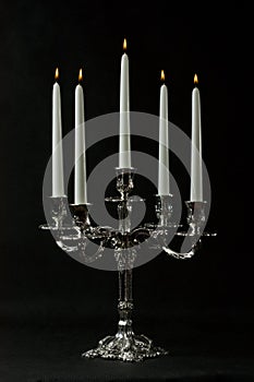 Silver classic candlestick