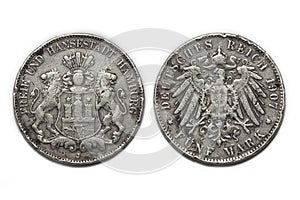 Silver coin 5 Mark 1907