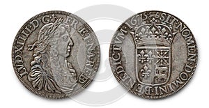 Silver Coin of Louis XIV photo