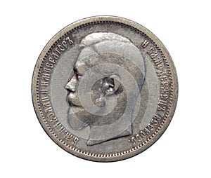 Silver coin of Russia 50 kopecks 1913 photo