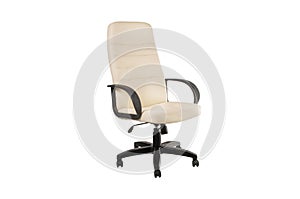 Modern metal chair, isolated, white background