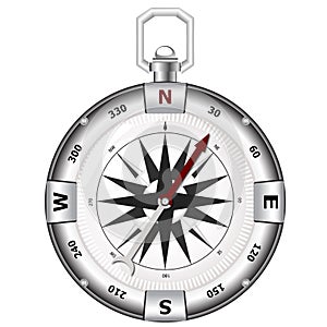 Silver compass
