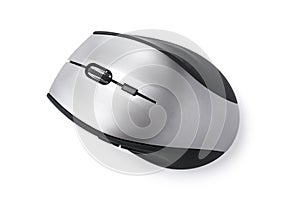 Silver computer mouse