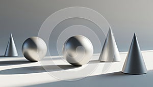 Silver cones with smooth spheres