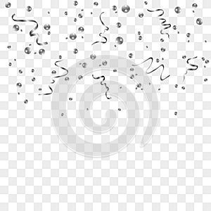 Silver confetti background