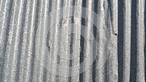 Silver corrugated metal sheet texture background