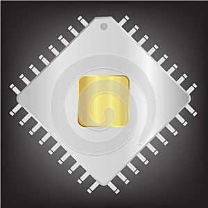 Silver CPU central processing unit