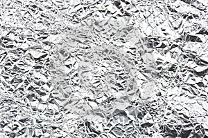 Silver crampled foil background