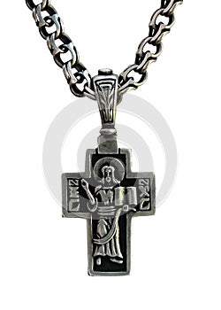Silver cross of the god