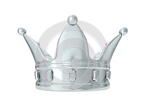 Silver crown. 3D rendering