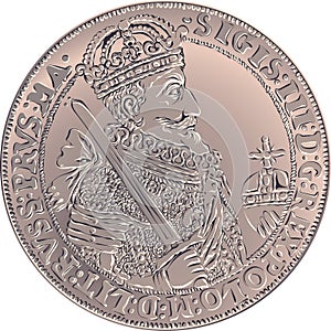 Silver crown thaler of Sigismund III Vasa