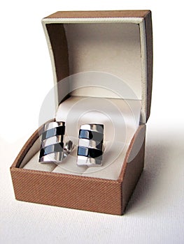 Silver cuff links