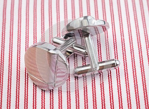 Silver cuff links