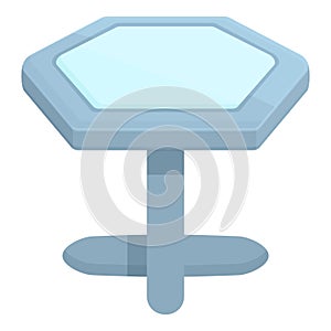 Silver cufflink icon cartoon vector. Fashion elegance