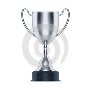 Silver cup or sport prize for second place