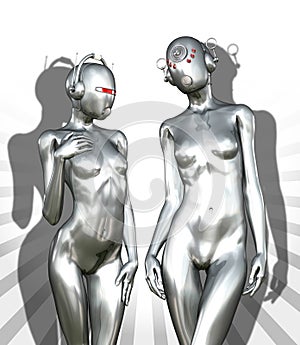 Silver Cyborg Woman