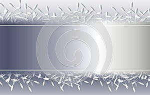 Silver Decorative Christmas Background Border