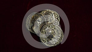 Silver denarii of the Roman empresses.