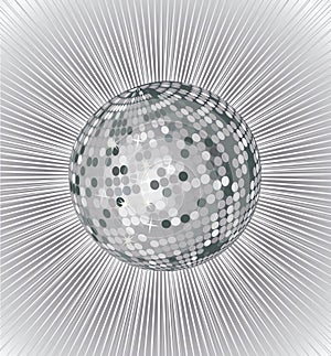 Silver disco ball