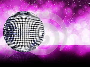 Silver disco ball background