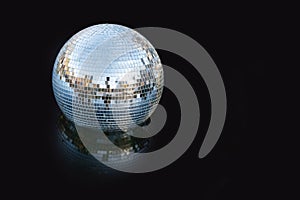 Silver disco mirror ball