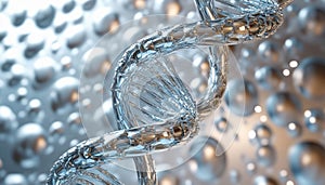 Silver dna strand forming double helix structure