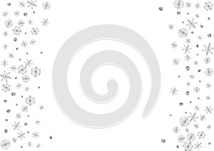 Silver Dot Background White Vector. Snow Magical Pattern. Luminous Confetti Luxury.